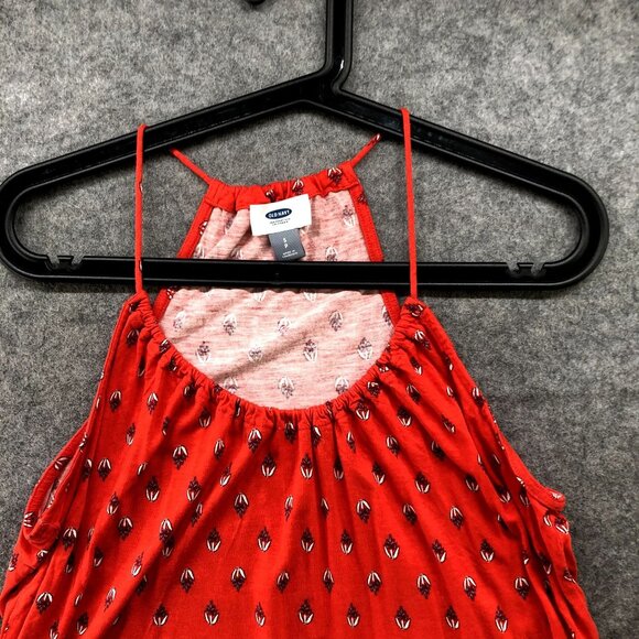 Old Navy Cami Womens S Relaxed Suspended Neck Top Red Boho Print Sleeveless - Picture 3 of 8